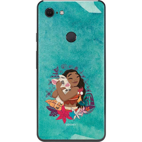 Disney Princess Moana with Pua and Heihei Google Pixel 3 XL Skin